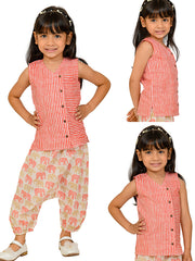 Kids Red  Regular Co-ords