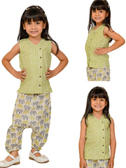 Kids Green  Regular Co-ords