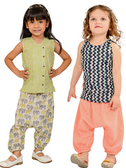 Kids Green  Regular Co-ords
