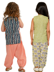 Kids Green  Regular Co-ords