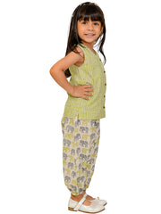 Kids Green  Regular Co-ords