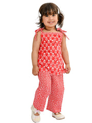 Kids Red  Regular Co-ords