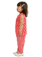 Kids Red  Regular Co-ords