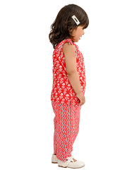 Kids Red  Regular Co-ords