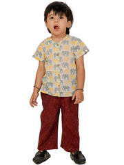 Kids White  Regular Co-ords