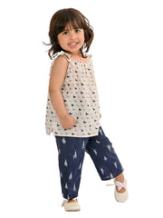 Kids White  Regular Co-ords
