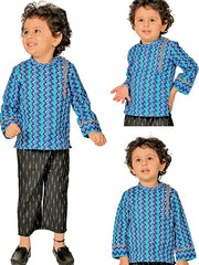 Kids Blue Regular Co-ords