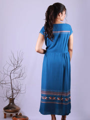 Womens Blue Straight Dress , Dress , Falguni Shankar , Blue, Dress , moher.in