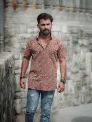 Mens Maroon Printed Shirt from Teramen - CHST4200 - moher.in