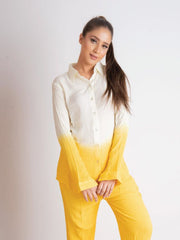 Womens Yellow and White Co-ord Set , Co-ords , Vanityy , Co-ords, Yellow , moher.in