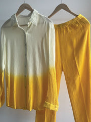 Womens Yellow and White Co-ord Set , Co-ords , Vanityy , Co-ords, Yellow , moher.in